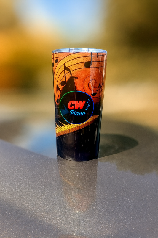 Stainless Steel Tumbler—CWPiano Branded Artwork